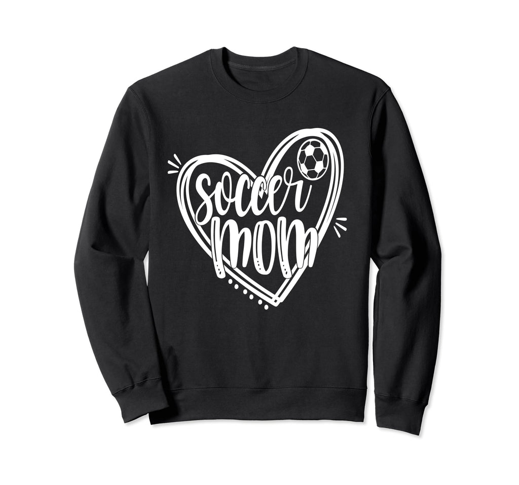 Mom Loves Soccer Heart Best Soccer Mom Sweatshirt - Graphic Print Men Women
