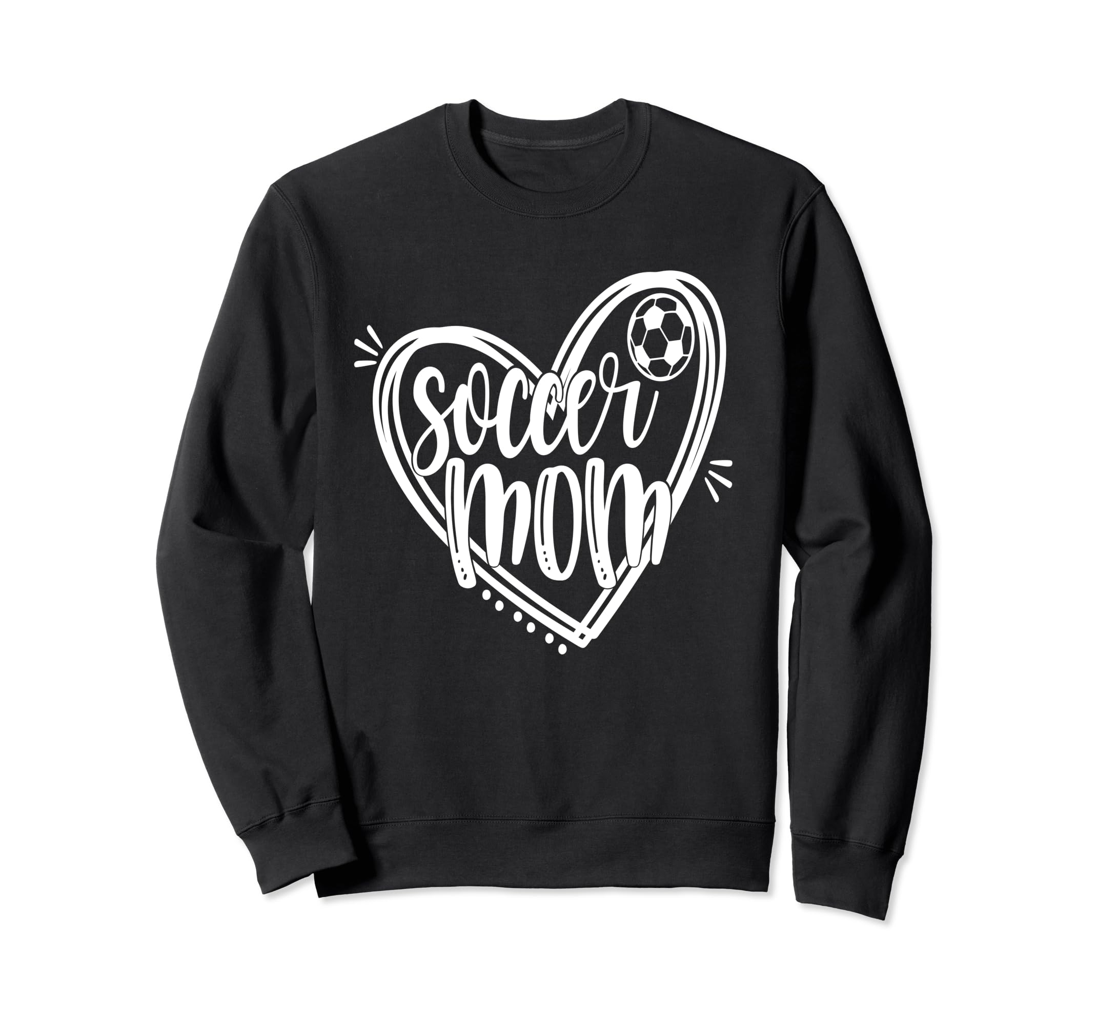 Mom Loves Soccer Heart Best Soccer Mom Sweatshirt - Graphic Print Men Women