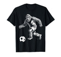 Bigfoot Playing Soccer Player Funny T-Shirt - Novelty Apparel Unisex