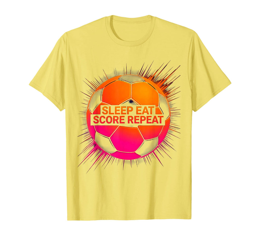 Sleep Eat Score Repeat Soccer Fan T-Shirt - Streetwear Style for Adults