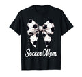 Soccer Mom Coquette Bow Soccer Lovers T-Shirt - Graphic Print Unisex