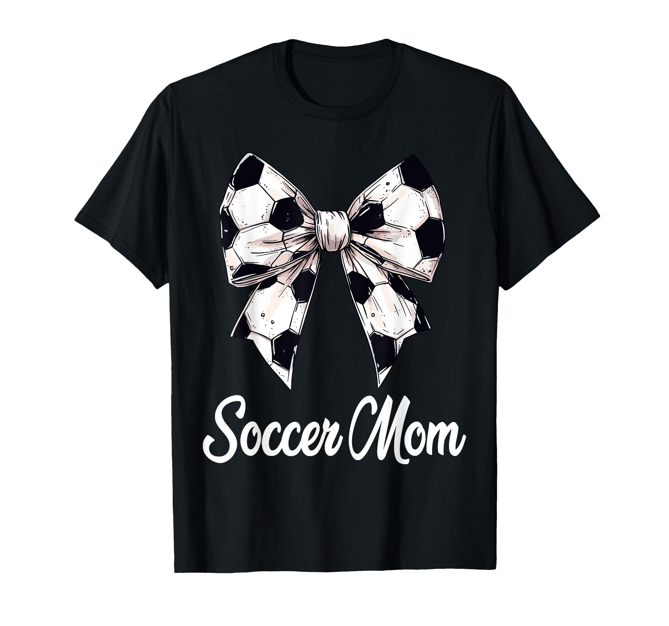Soccer Mom Coquette Bow Soccer Lovers T-Shirt - Graphic Print Unisex