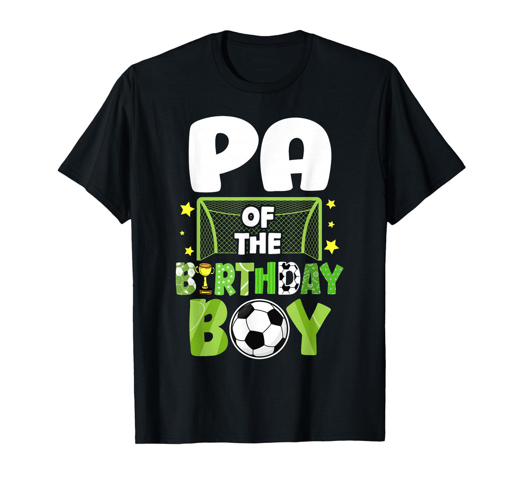 Soccer Pa Birthday Party Family Matching T-Shirt - Graphic Print for Adults