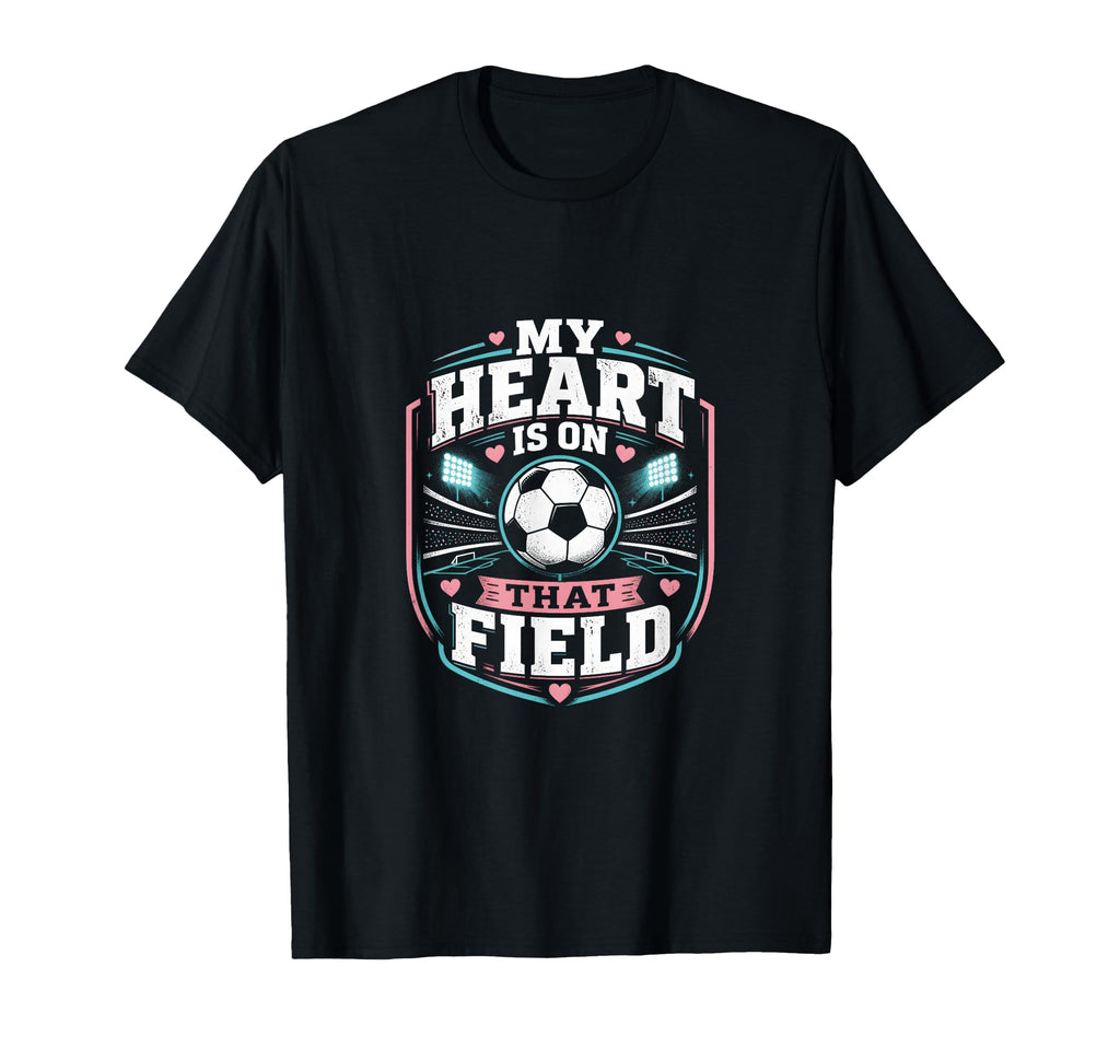 My Heart Is That Field Soccer Mom T-Shirt - Streetwear Style for Adults