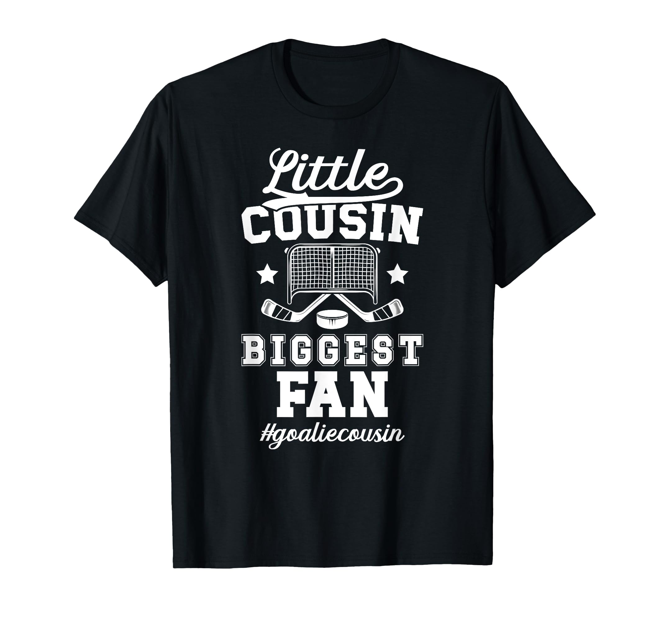 Little Cousin Hockey Goalie Cousin T-Shirt - Trendy Graphic for Adults