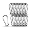 Carabiner Clip Hooks, 20pcs 3.54 inch Carabiners Heavy Duty, 304 Stainless Steel Spring Snap Hook Fits Camping Hiking, Metal Clips for Rope Chain Keys Rings