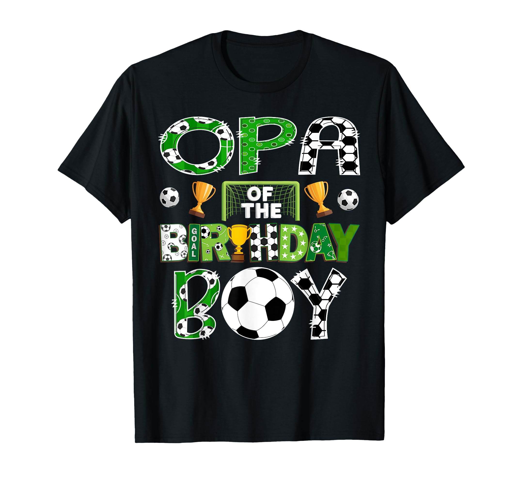 Opa Birthday Soccer Player Game Day T-Shirt - Minimalist Print Men Women
