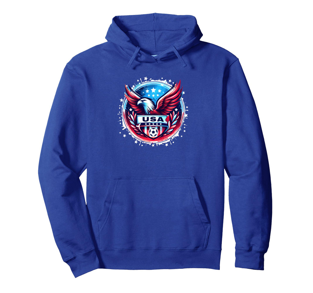 American Flag Soccer Womens Soccer Hoodie - Streetwear Style Men Women