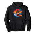 Funny Bigfoot Surfing Sunglasses Soccer Hoodie - Trendy Graphic for Adults