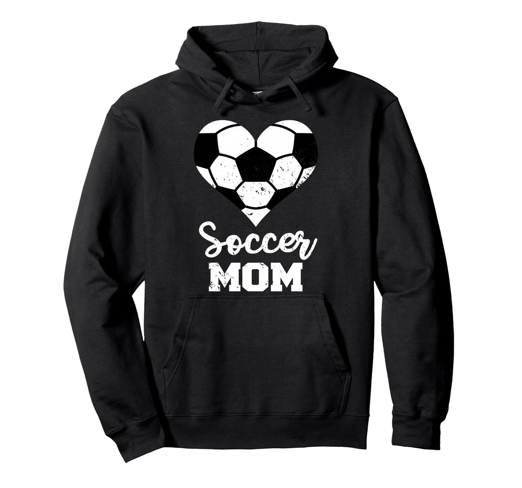 Soccer Mom Heart Funny Soccer Player Mom Hoodie - Streetwear Style Unisex