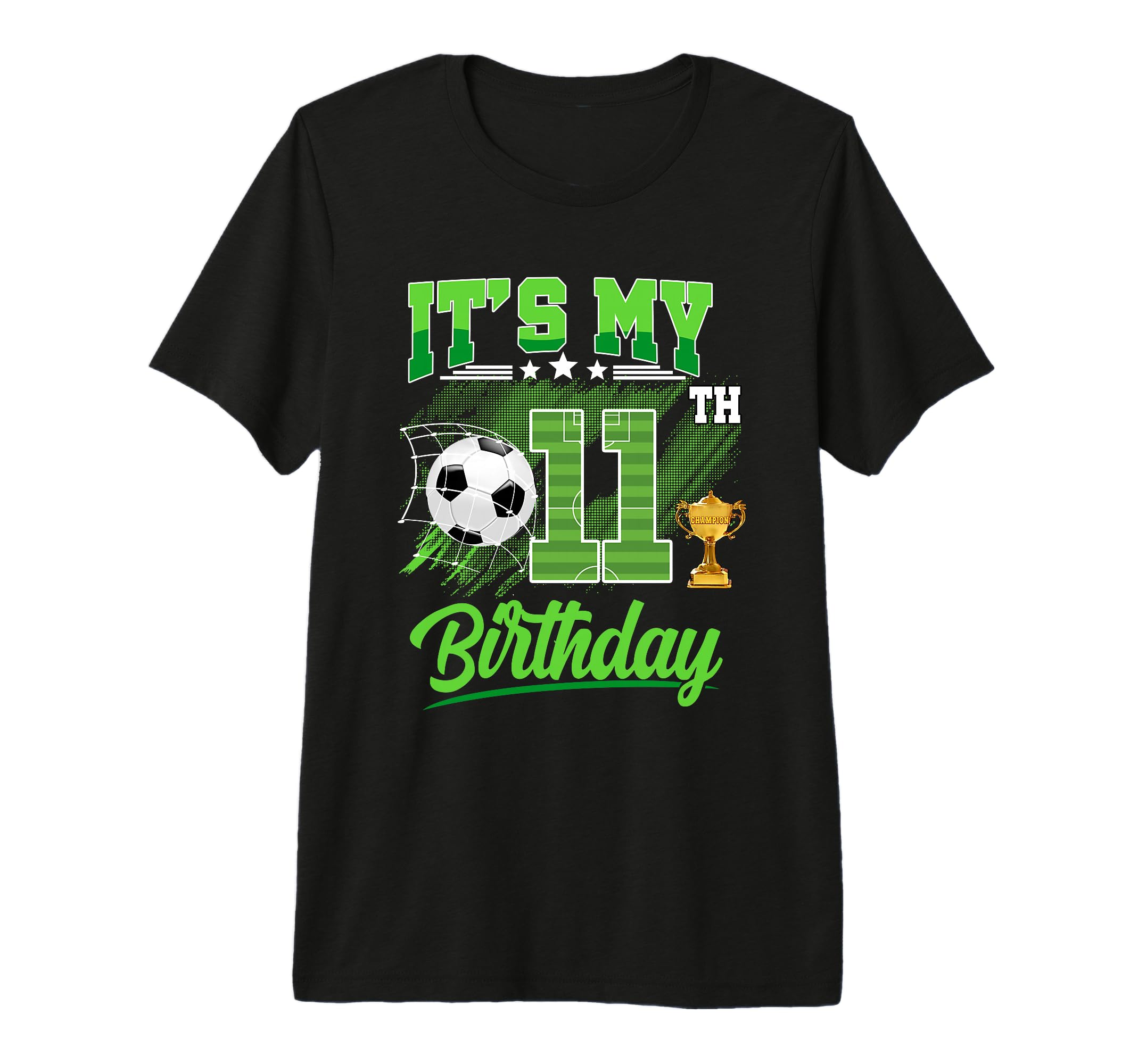 Its My 11Th Birthday Soccer Ball 11 Year T-Shirt - Custom Art Print Unisex