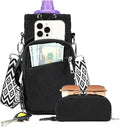 Water Bottle Carrier Bag with Strap, Water Bottle Holder Crossbody Bags for Women Men for Walking, Hiking,Cycling