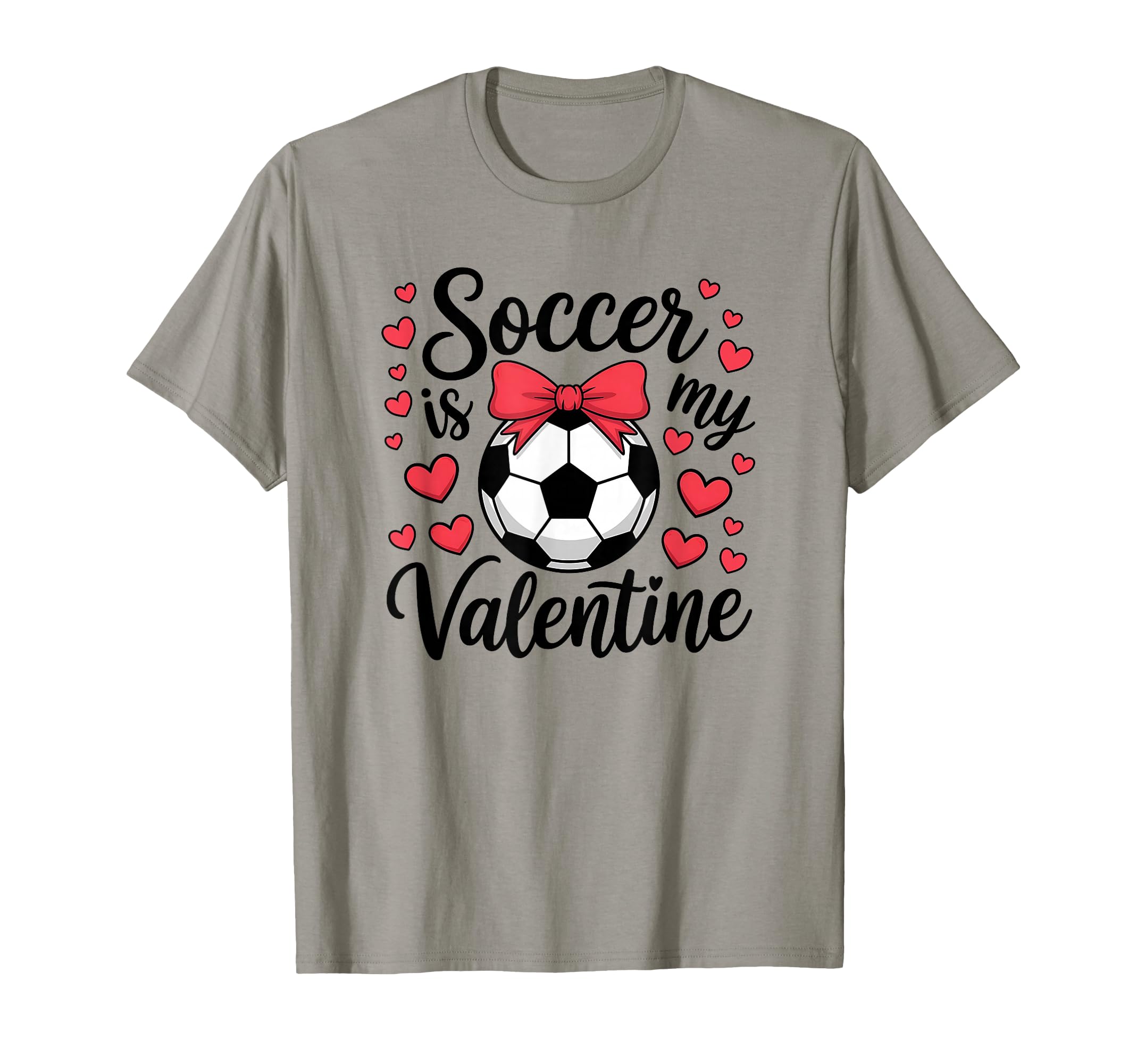 Valentines Day Soccer Funny T-Shirt - Casual Everyday Wear Men Women