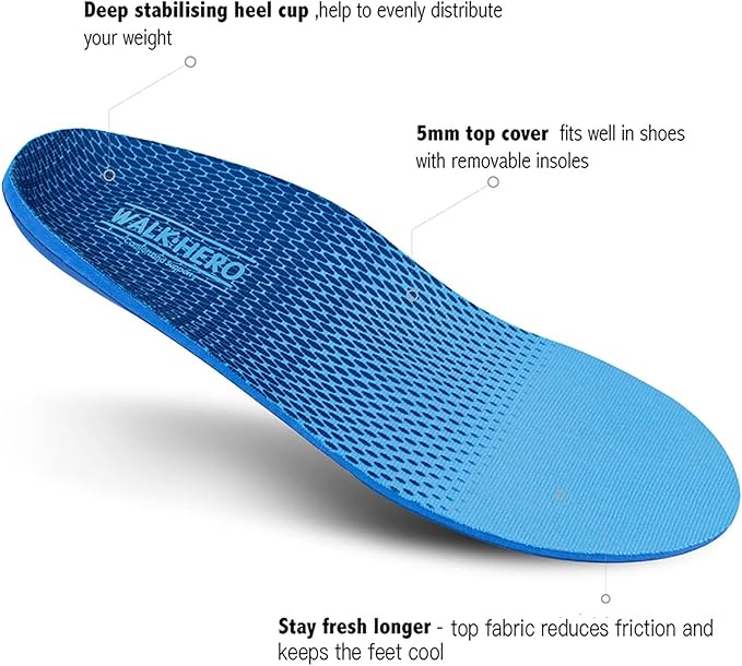 Plantar Fasciitis Feet Insoles Arch Supports Orthotics Inserts Relieve Flat Feet, High Arch (Mens 14-14 1/2)