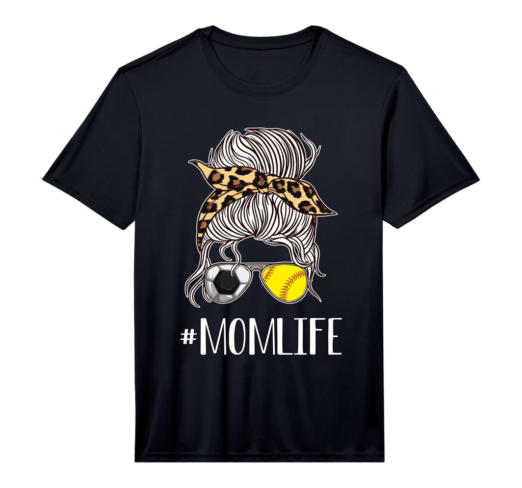 Mens Soccer And Softball Mom Life T-Shirt - Aesthetic Graphic for Adults