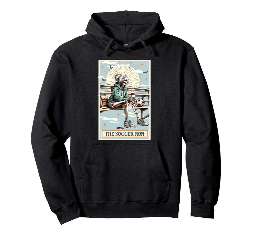 Soccer Mom Skeleton Card Gift Spooky Hoodie - Fun Novelty Design Men Women
