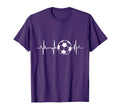 Soccer Heartbeat T-Shirt - Fun Novelty Design Unisex
