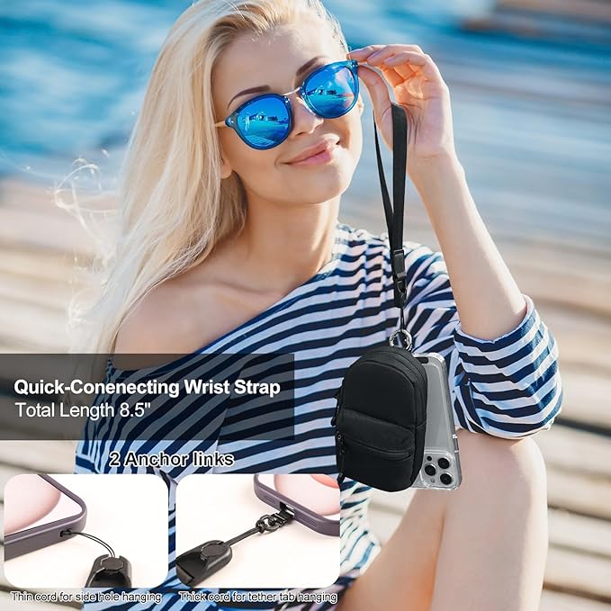 Phone Strap Crossbody Wrist Strap, Upgraded Phone Lanyard with Adjustable Purse