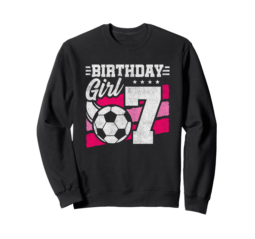 7 Year Old Soccer Birthday 7Th Birthday Sweatshirt - Unique Graphic Unisex