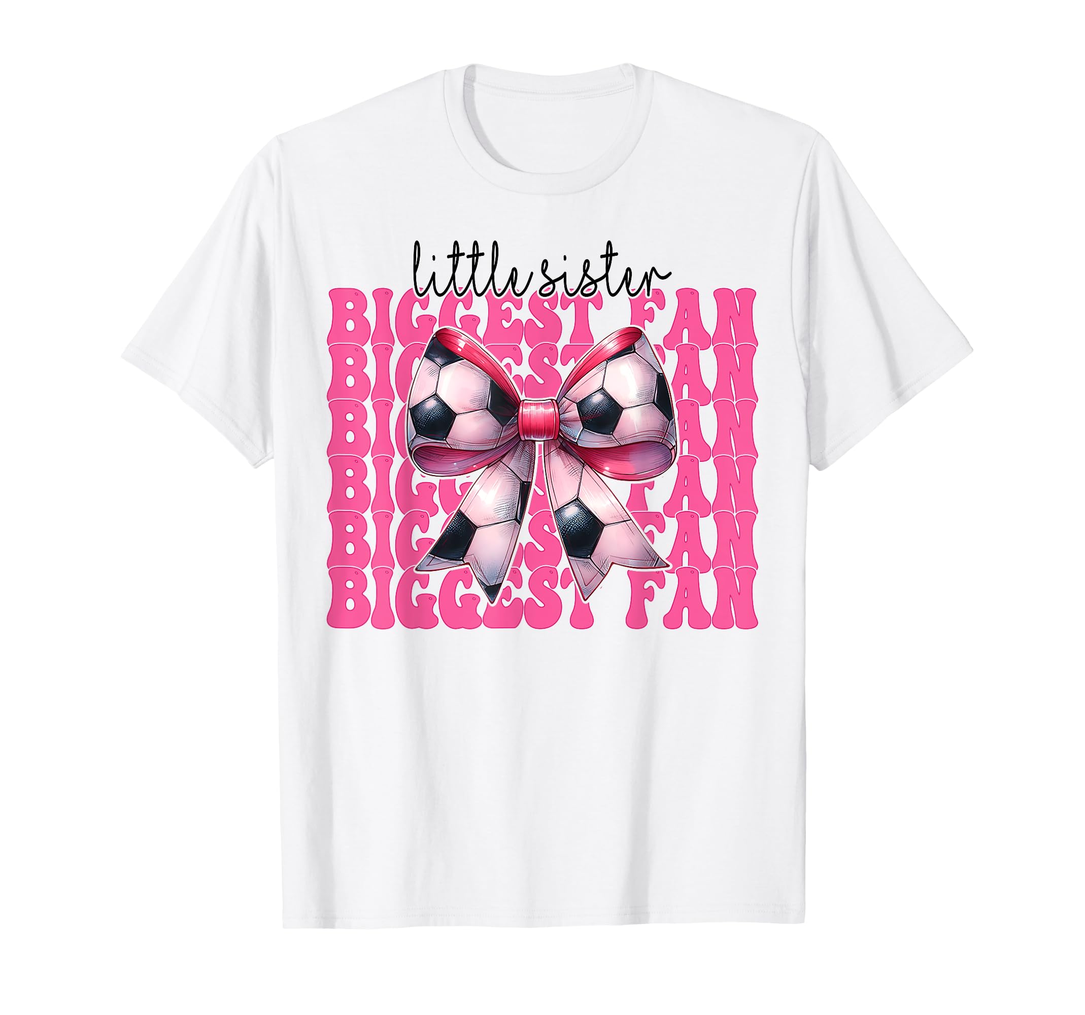 Soccer Sister Soccer Coquette Little T-Shirt - Novelty Apparel Unisex