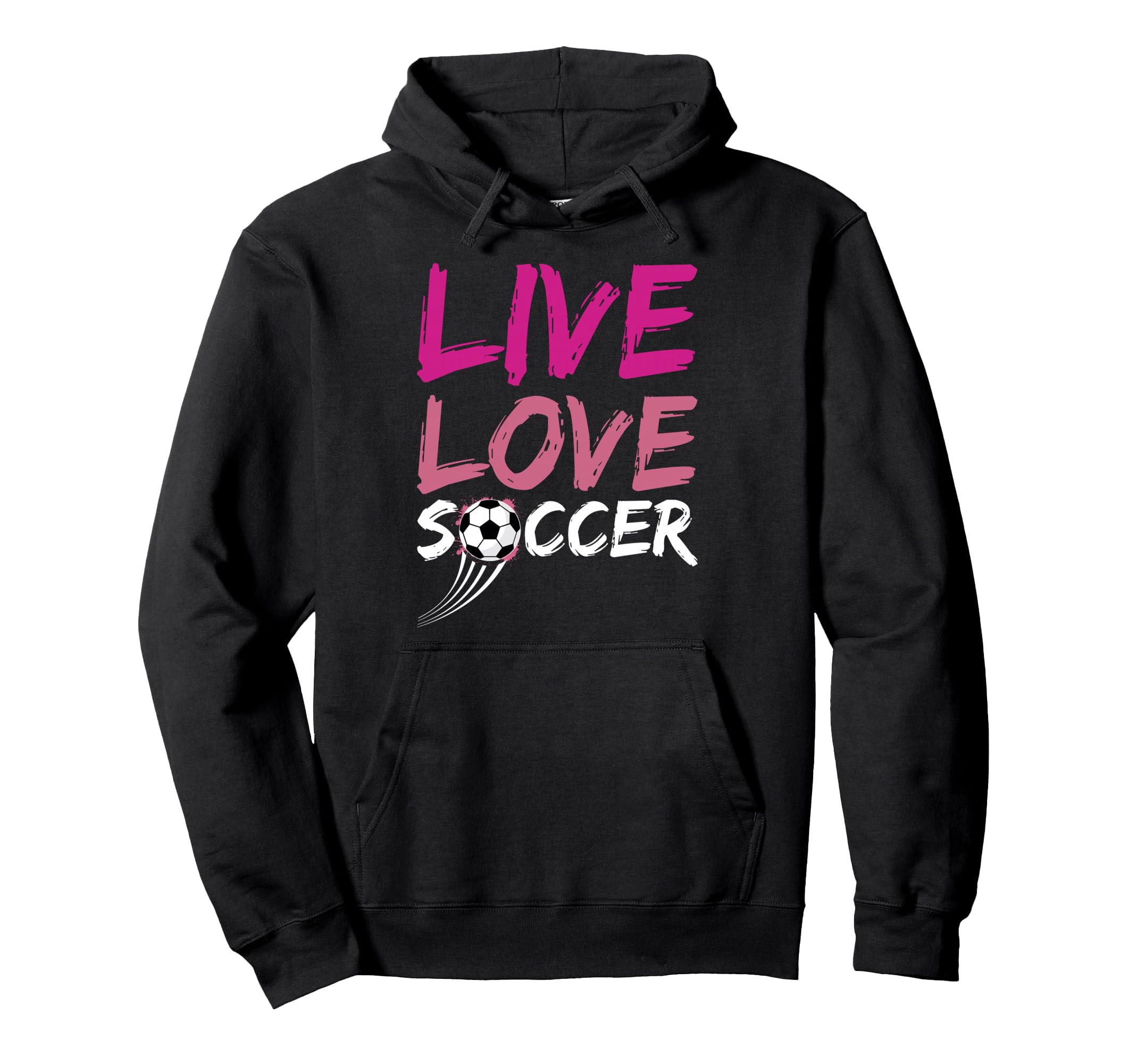 Live Love Soccer Ball Team Sports T-Shirt - Minimalist Print for Adults