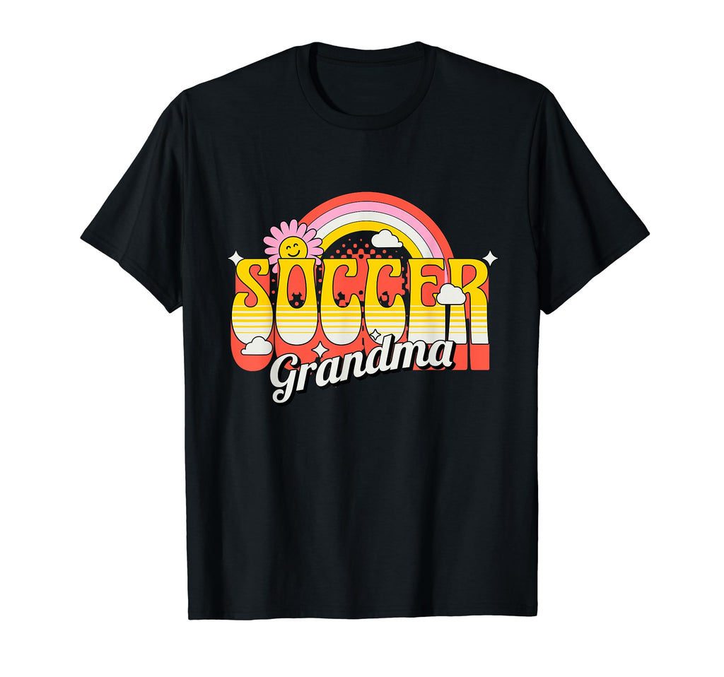 Soccer Grandma 60S 70S Soccer Fan T-Shirt - Trendy Graphic Men Women