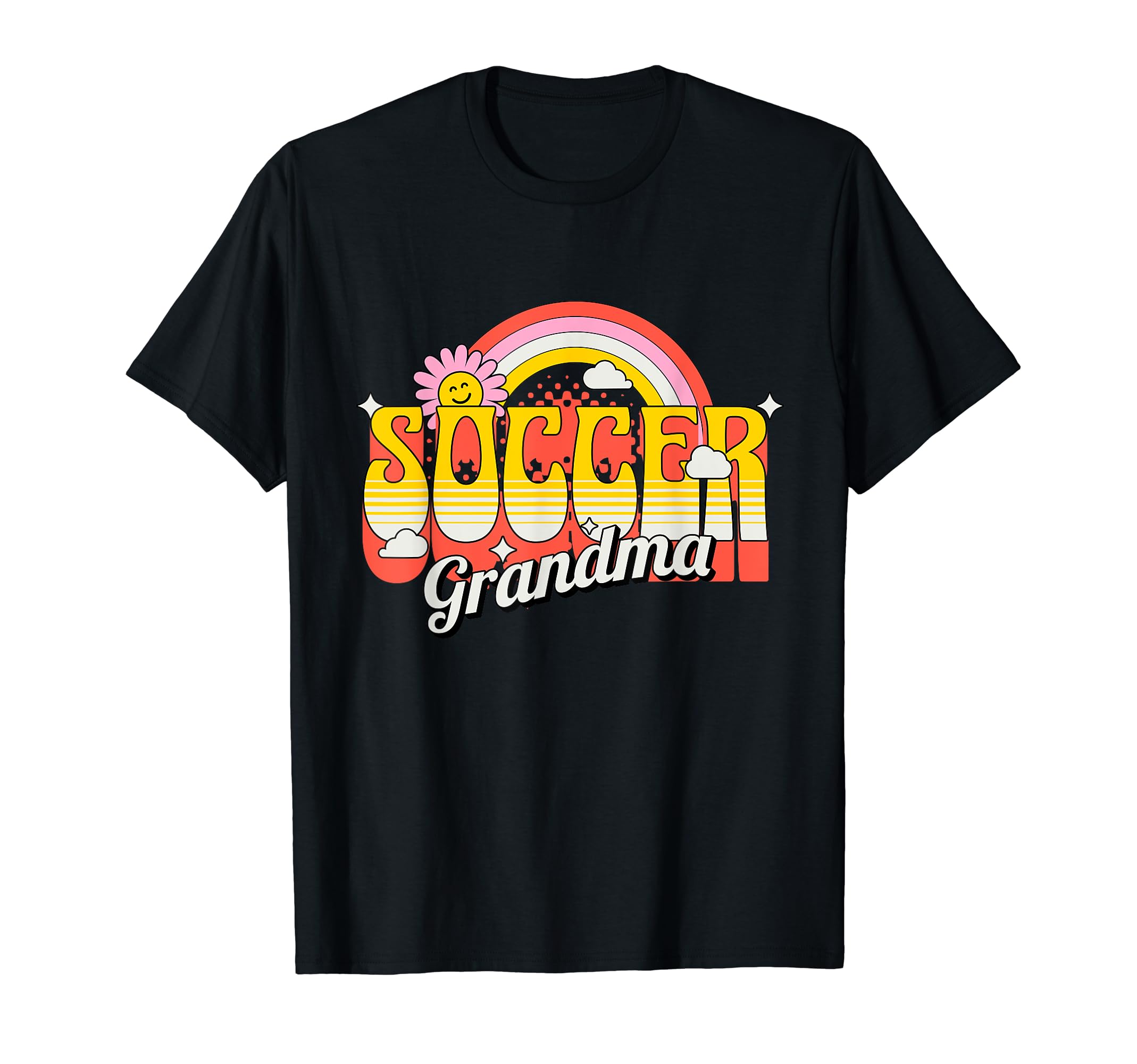 Soccer Grandma 60S 70S Soccer Fan T-Shirt - Trendy Graphic Men Women
