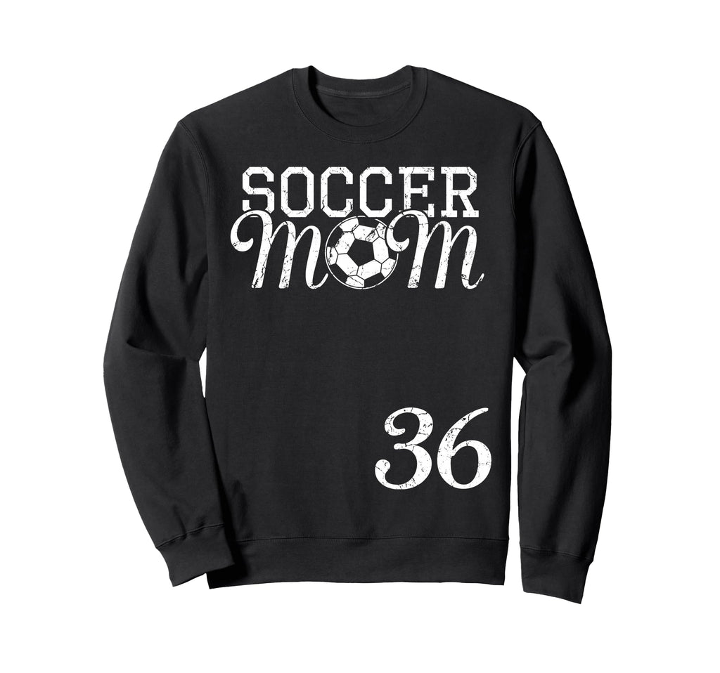 Soccer Mom Jersey Number 36 Sweatshirt - Trendy Graphic for Adults