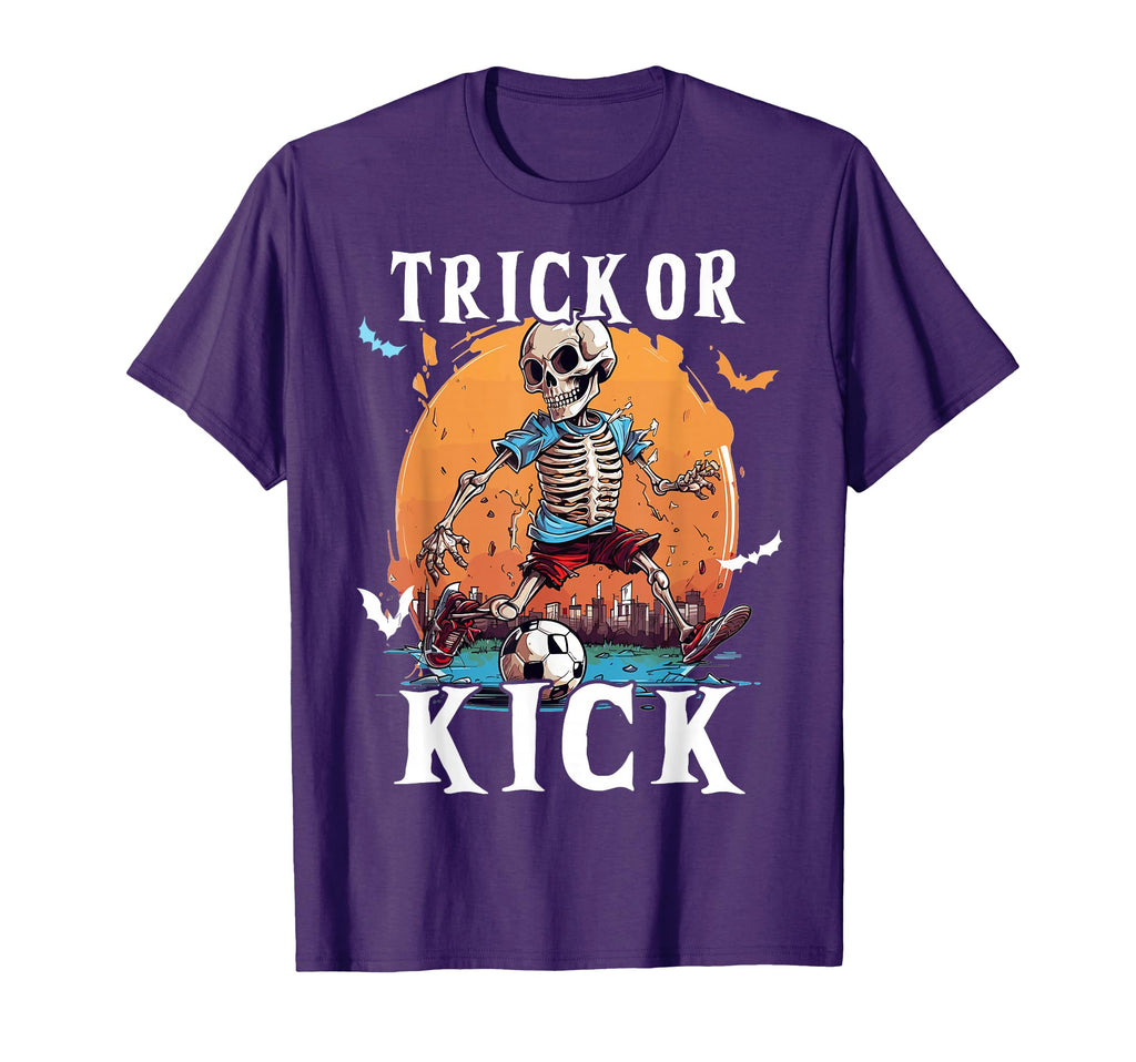 Soccer Skeleton Halloween Soccer T-Shirt - Minimalist Print Men Women