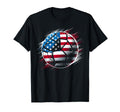 American Flag Soccer Ball T-Shirt - Novelty Apparel Men Women