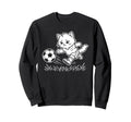 Soccer Kawaii Cat Footballer Sweatshirt - Aesthetic Graphic for Adults