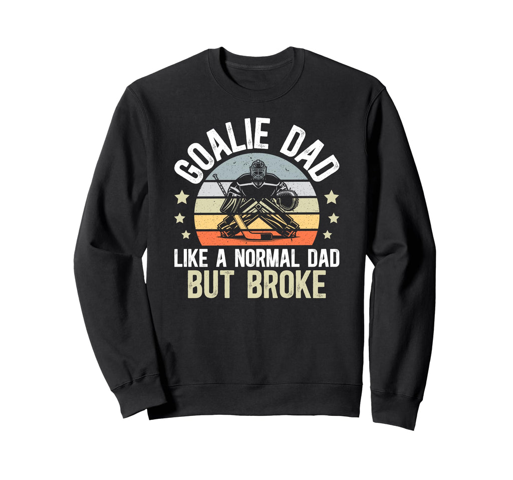 Hockey Goalie Dad Definition Dad Sweatshirt - Minimalist Print Unisex