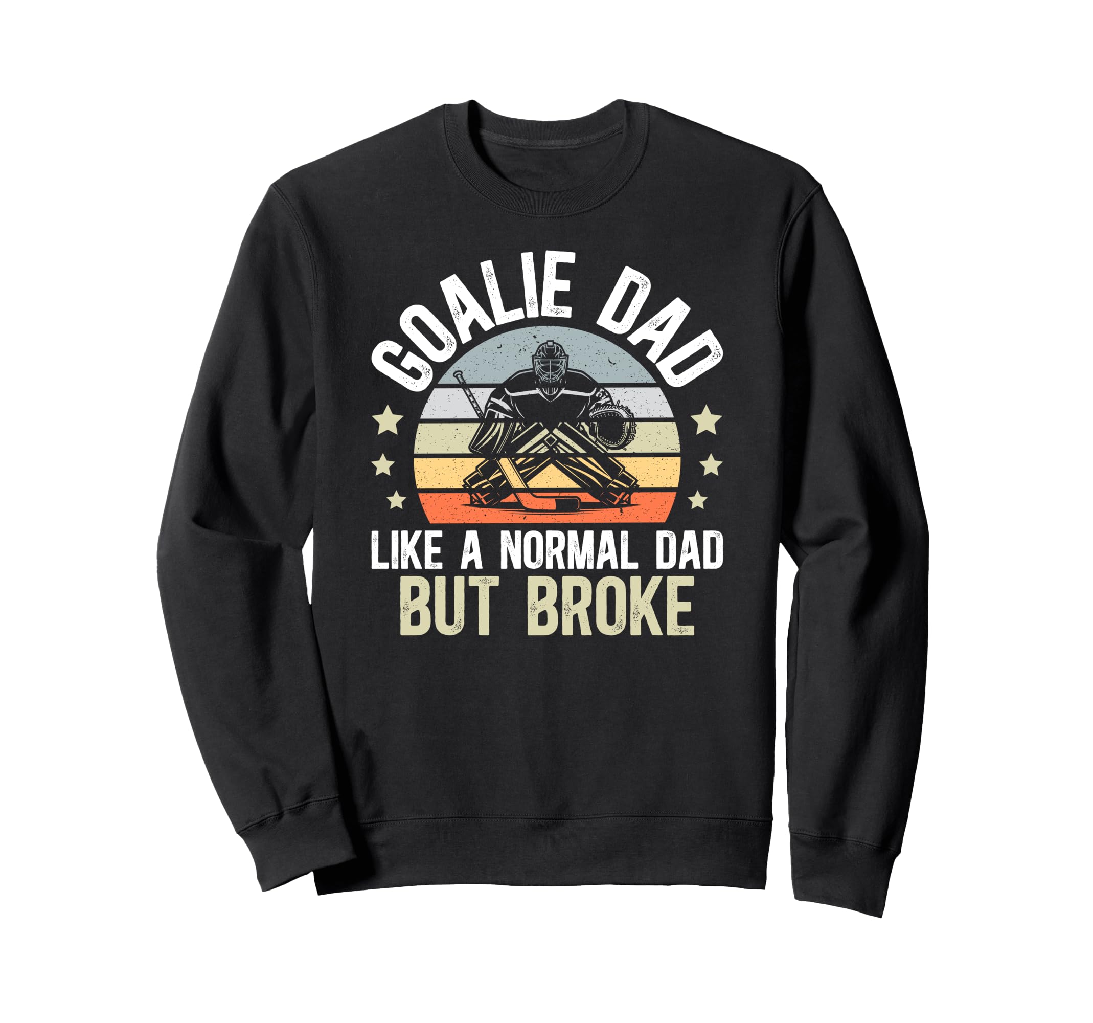 Hockey Goalie Dad Definition Dad Sweatshirt - Minimalist Print Unisex