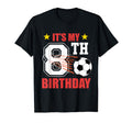 Soccer Player 8Th Birthday Football T-Shirt - Novelty Apparel Unisex