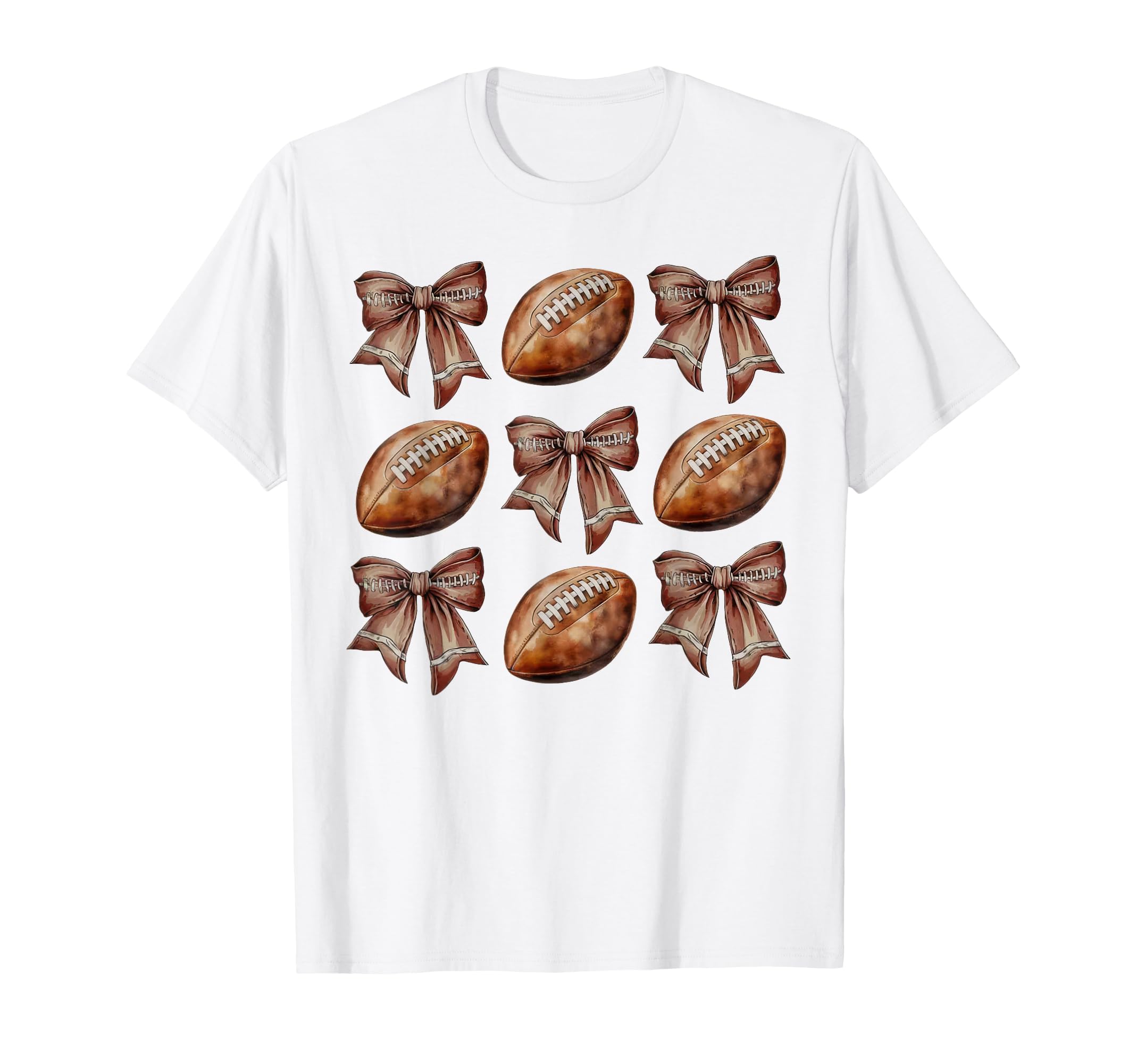 Football Coquette Bow Football T-Shirt - Fun Novelty Design Men Women