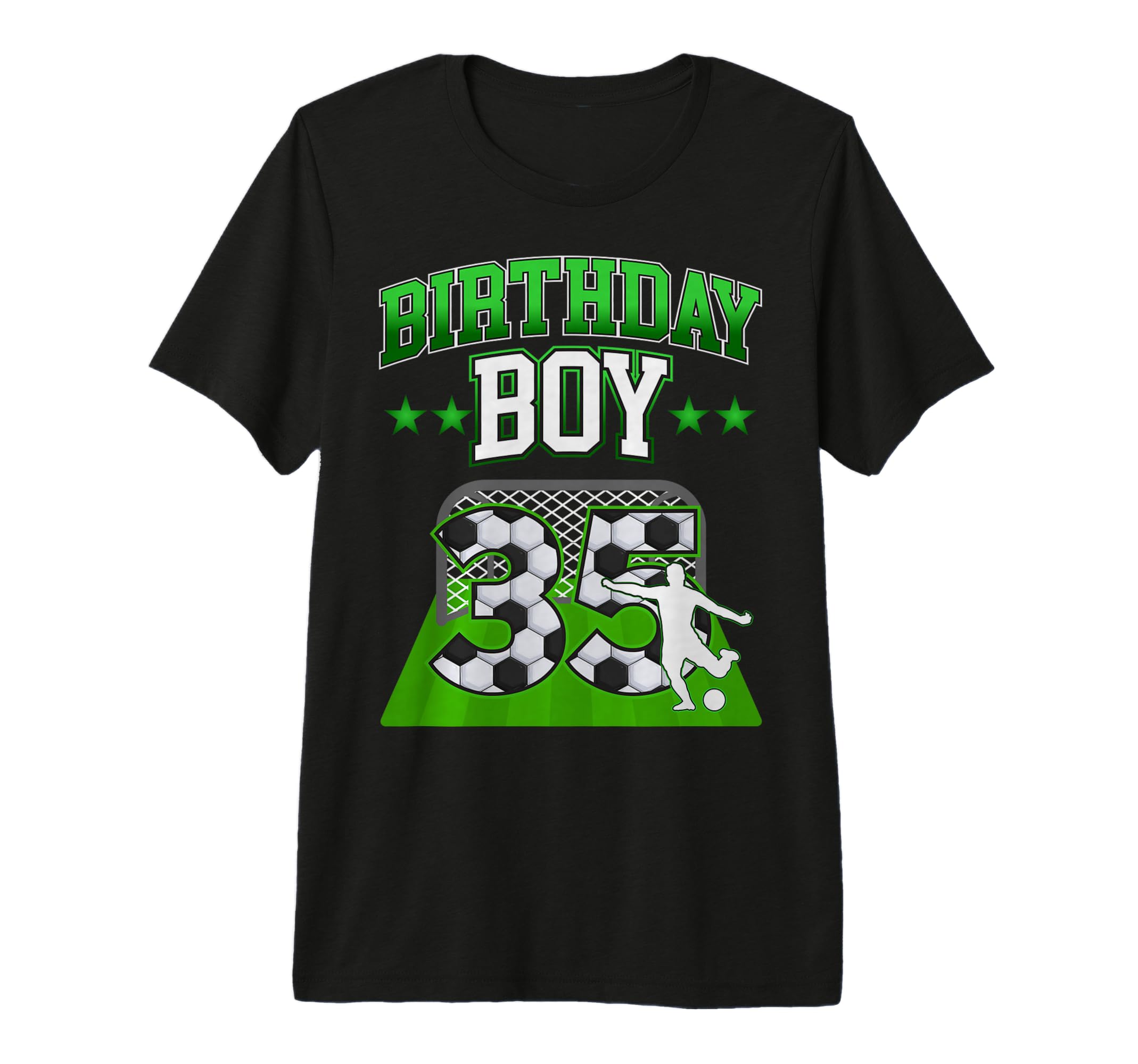 Soccer Themed Birthday Outfit 35 Year T-Shirt - Minimalist Print Men Women