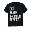 Eat Sleep Soccer Repeat Funny Soccer Gift T-Shirt - Minimalist Print Unisex