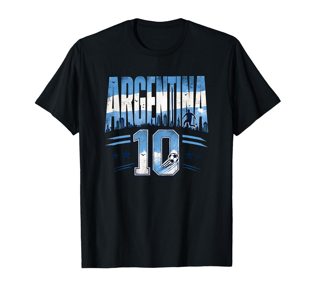 Argentina Football 10 Soccer Lovers T-Shirt - Custom Art Print for Adults