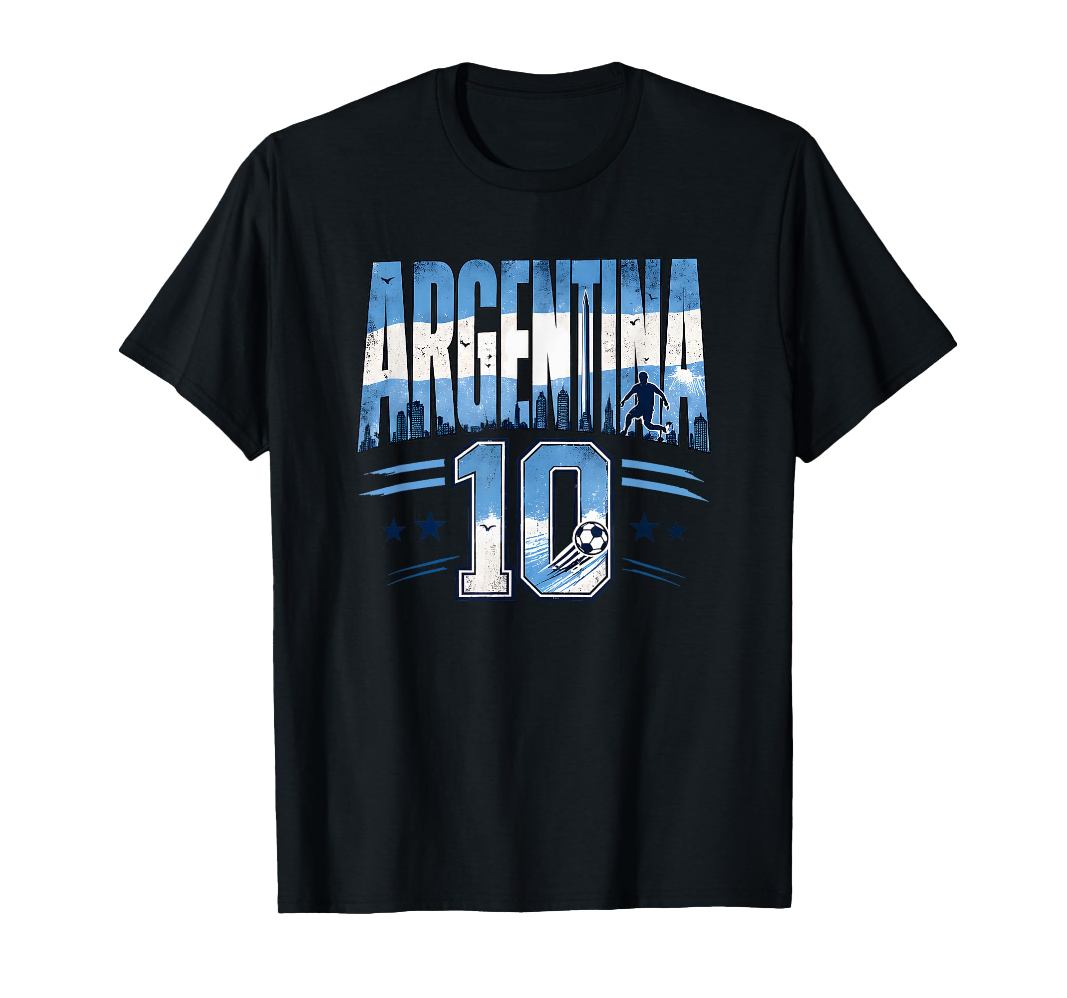 Argentina Football 10 Soccer Lovers T-Shirt - Custom Art Print for Adults