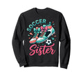 Soccer Sister Coquette Bow Shoes Girly Sweatshirt - Graphic Print Unisex