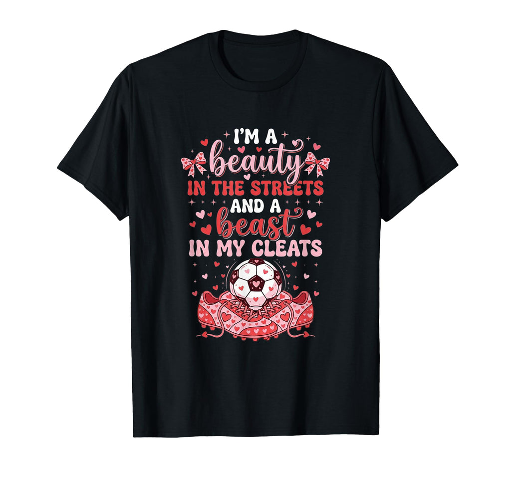 Beauty Streets Beast My Cleats Usa Flag T-Shirt - Unique Graphic Unisex