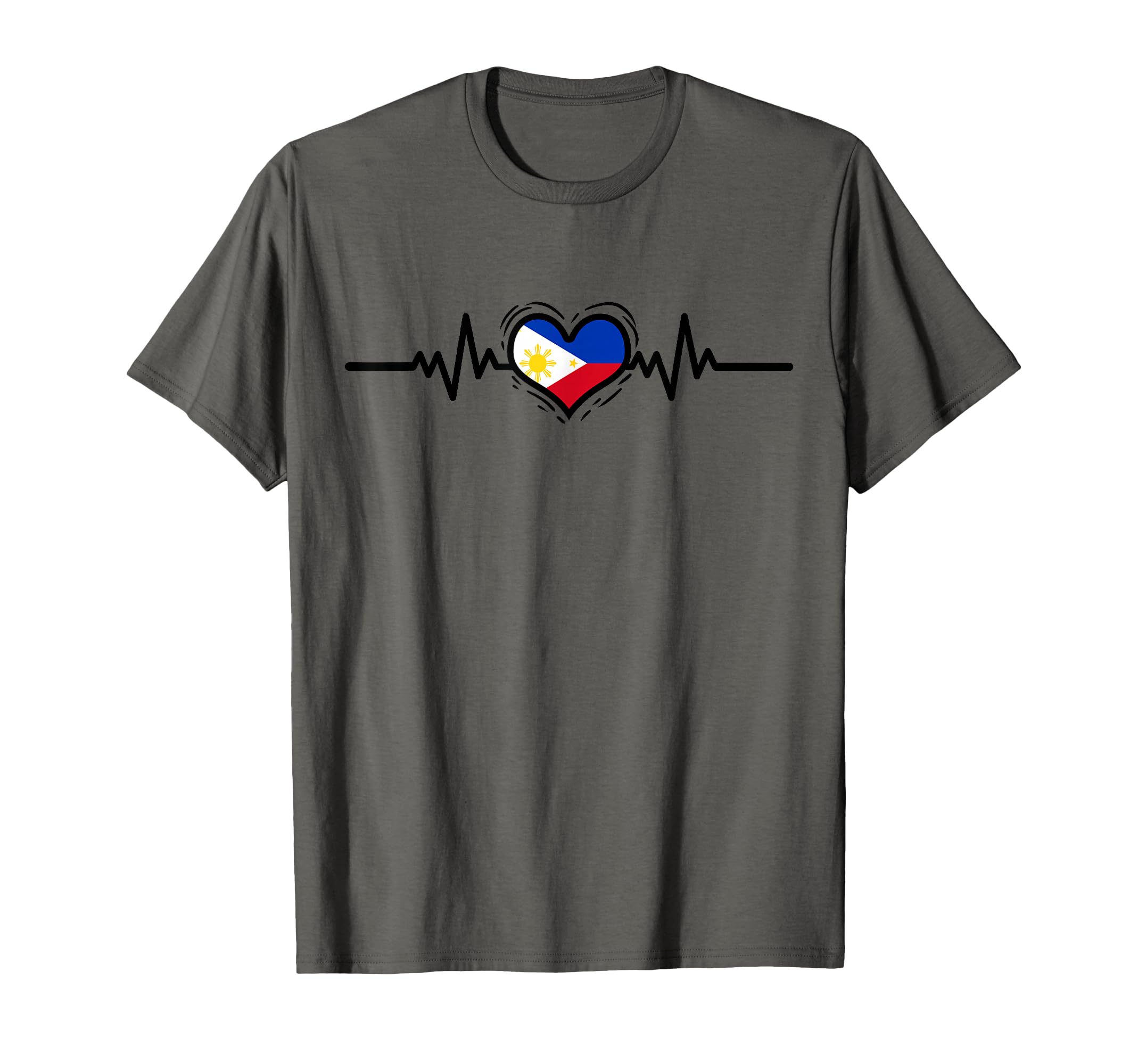 Heartbeat Filipino Roots T-Shirt - Casual Everyday Wear Unisex