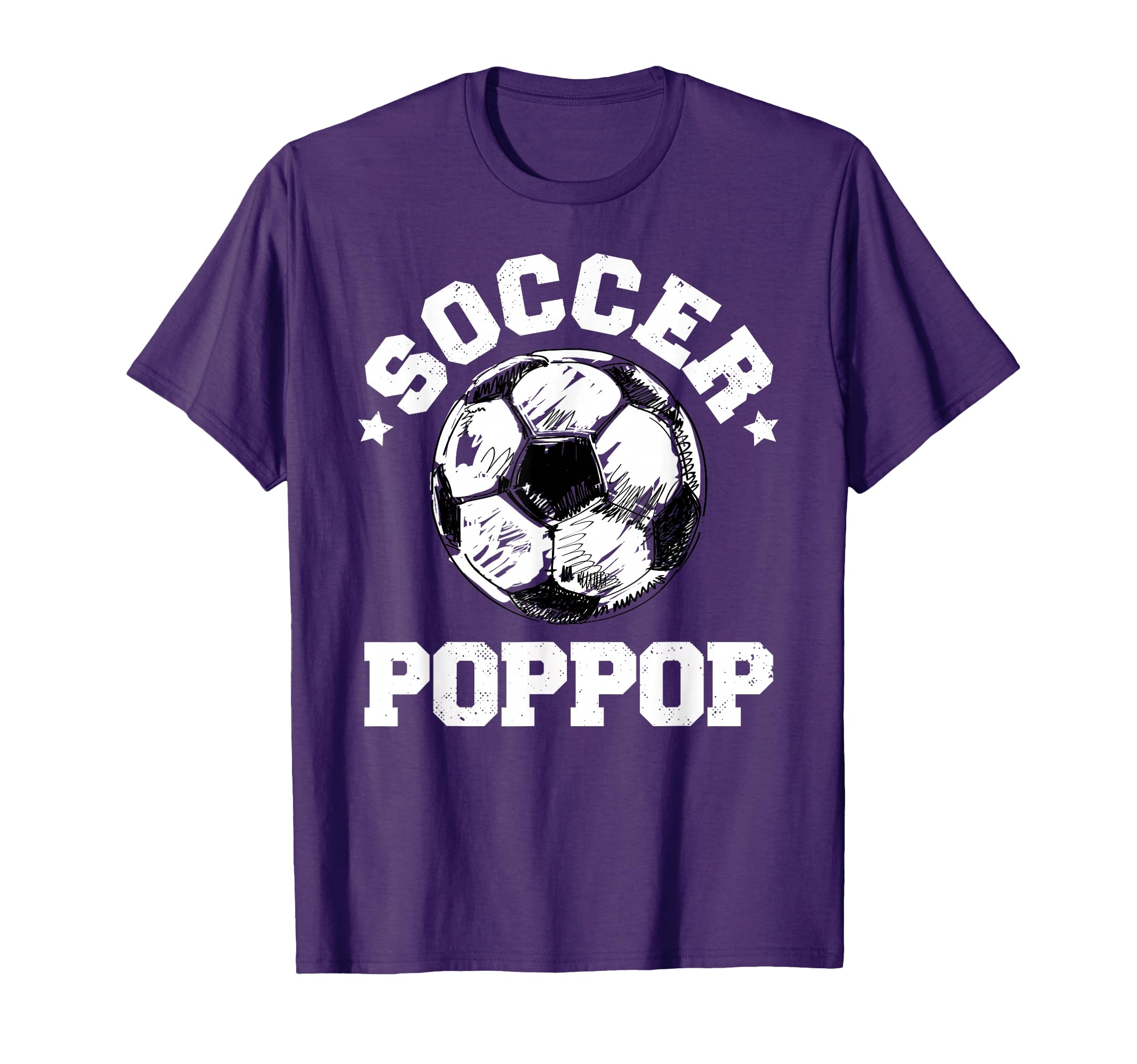 Soccer Poppop Soccer Ball Distressed T-Shirt - Minimalist Print Men Women