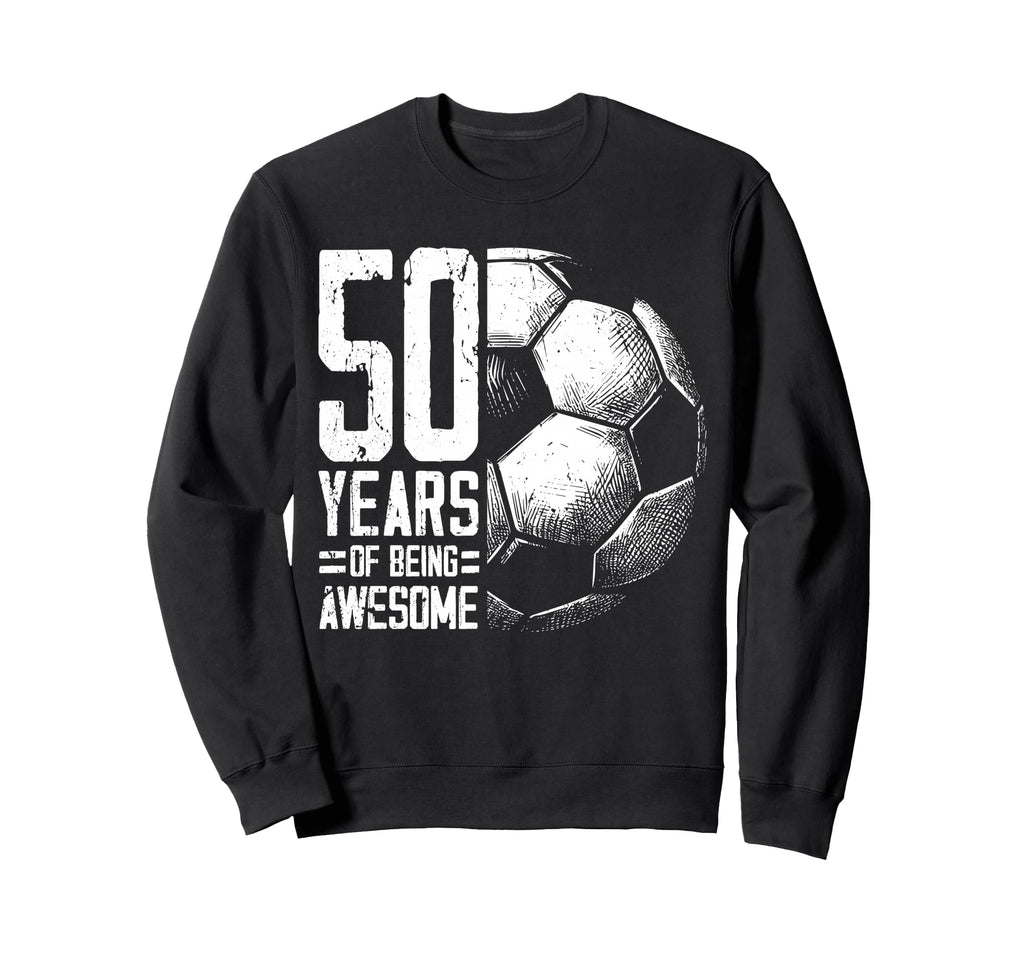 50Th Birthday Soccer Player Sweatshirt - Custom Art Print Men Women