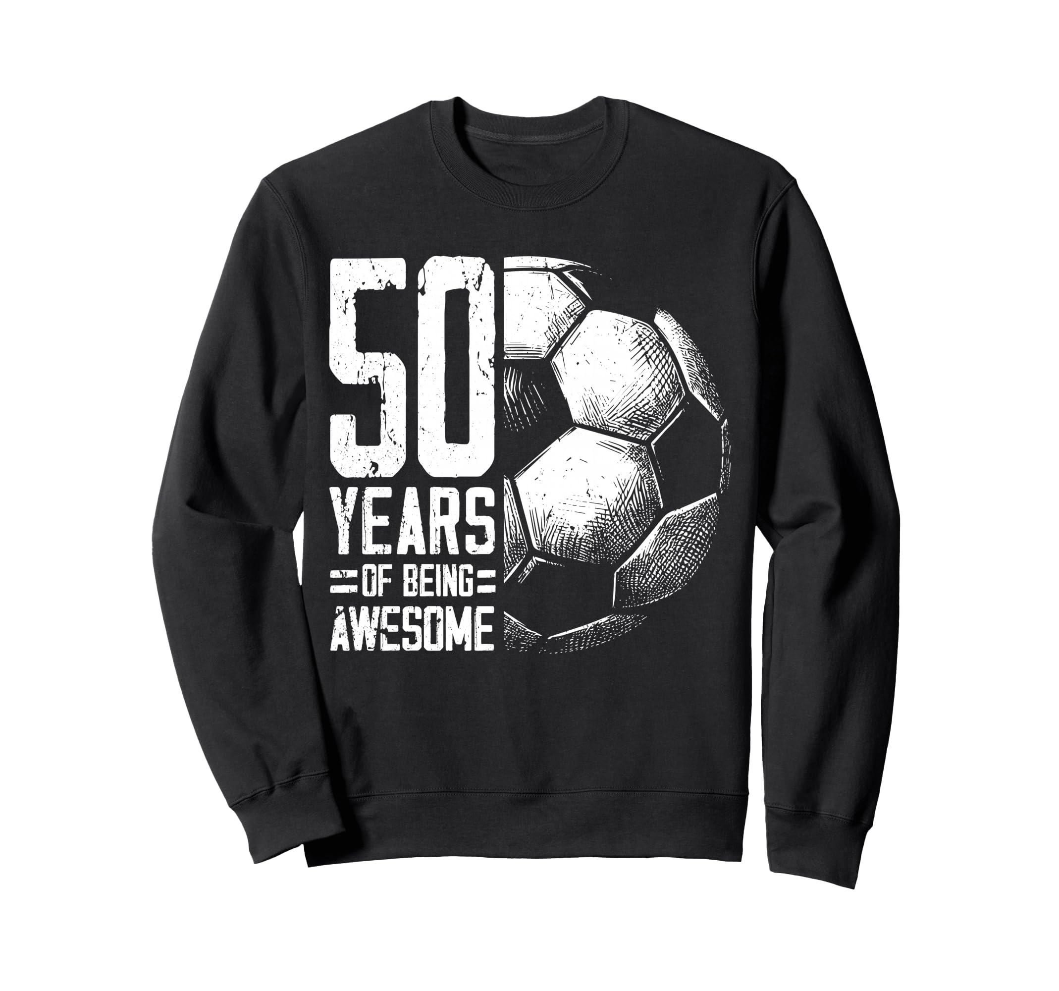 50Th Birthday Soccer Player Sweatshirt - Custom Art Print Men Women