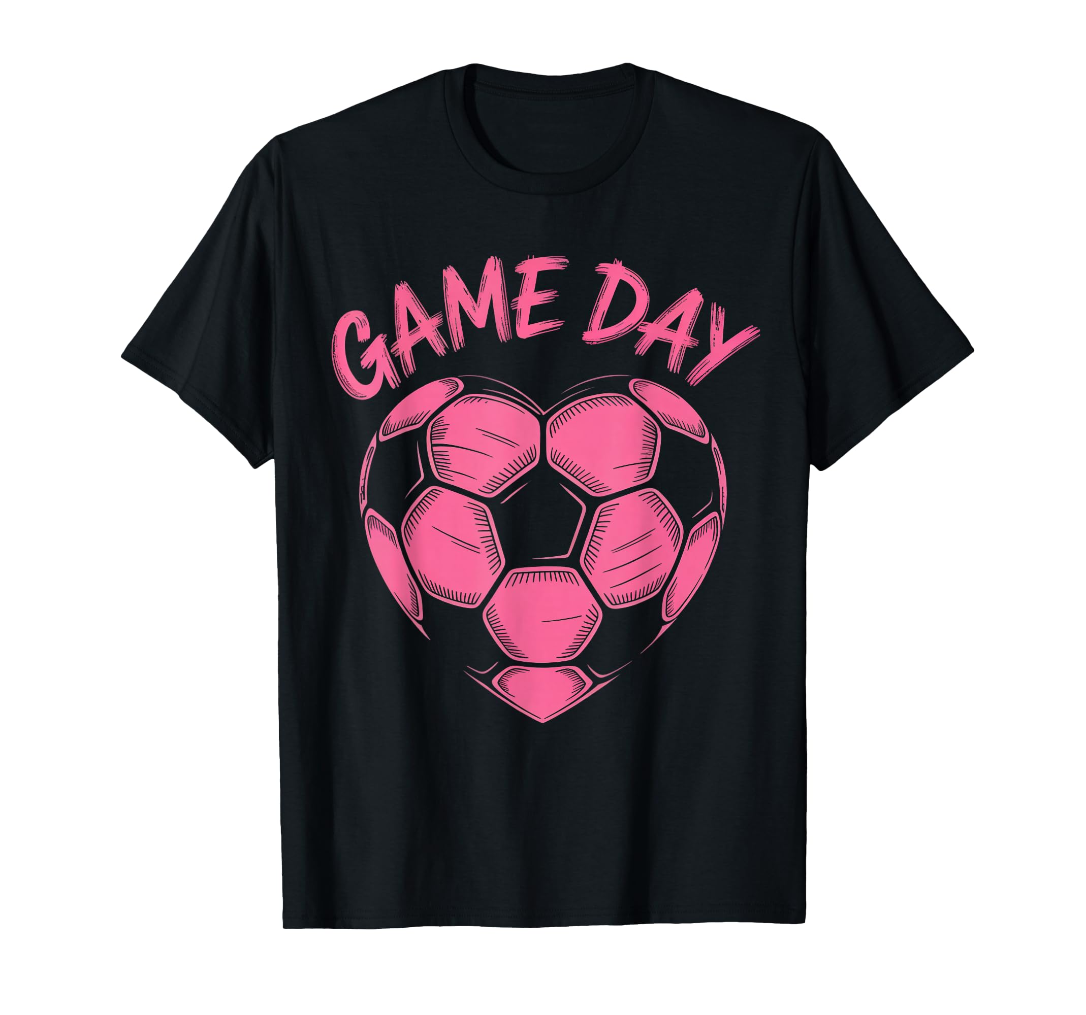 Womens Soccer Game Day Ladies Heart T-Shirt - Novelty Apparel Men Women