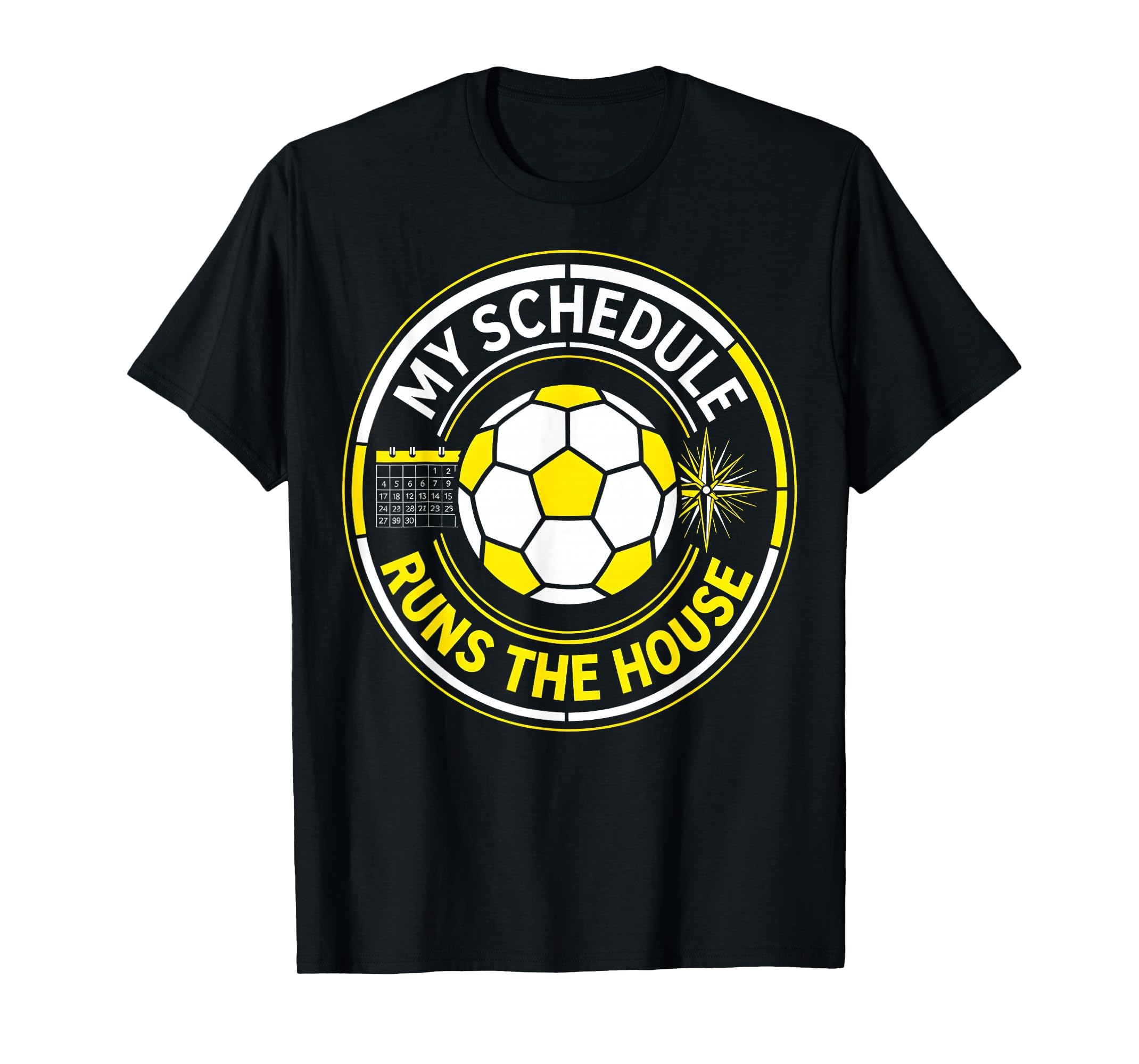My Schedule Runs House Soccer Mom T-Shirt - Graphic Print Unisex