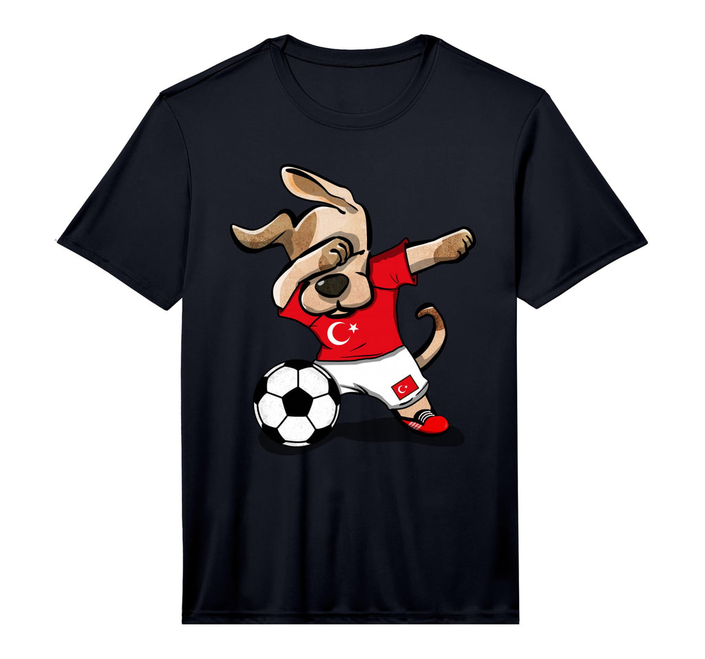 Dog Dabbing Soccer Turkey Jersey T-Shirt - Fun Novelty Design Unisex