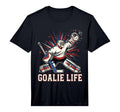 Goalie Life Ice Funny Hockey T-Shirt - Novelty Apparel for Adults