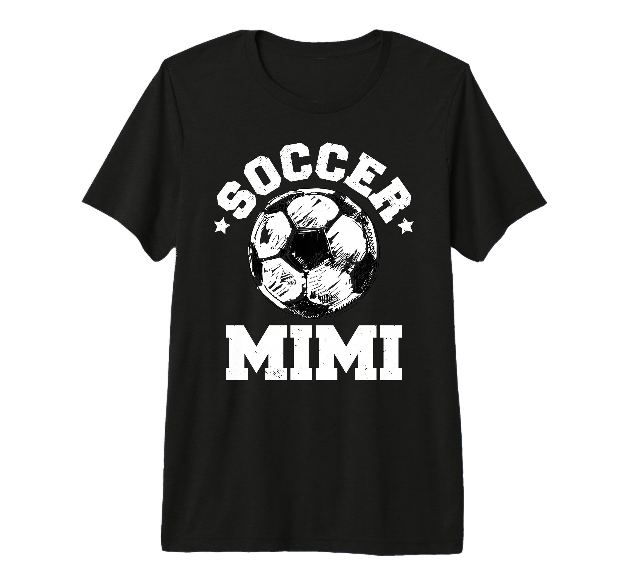 Soccer Mimi Soccer Ball Distressed T-Shirt - Minimalist Print Men Women